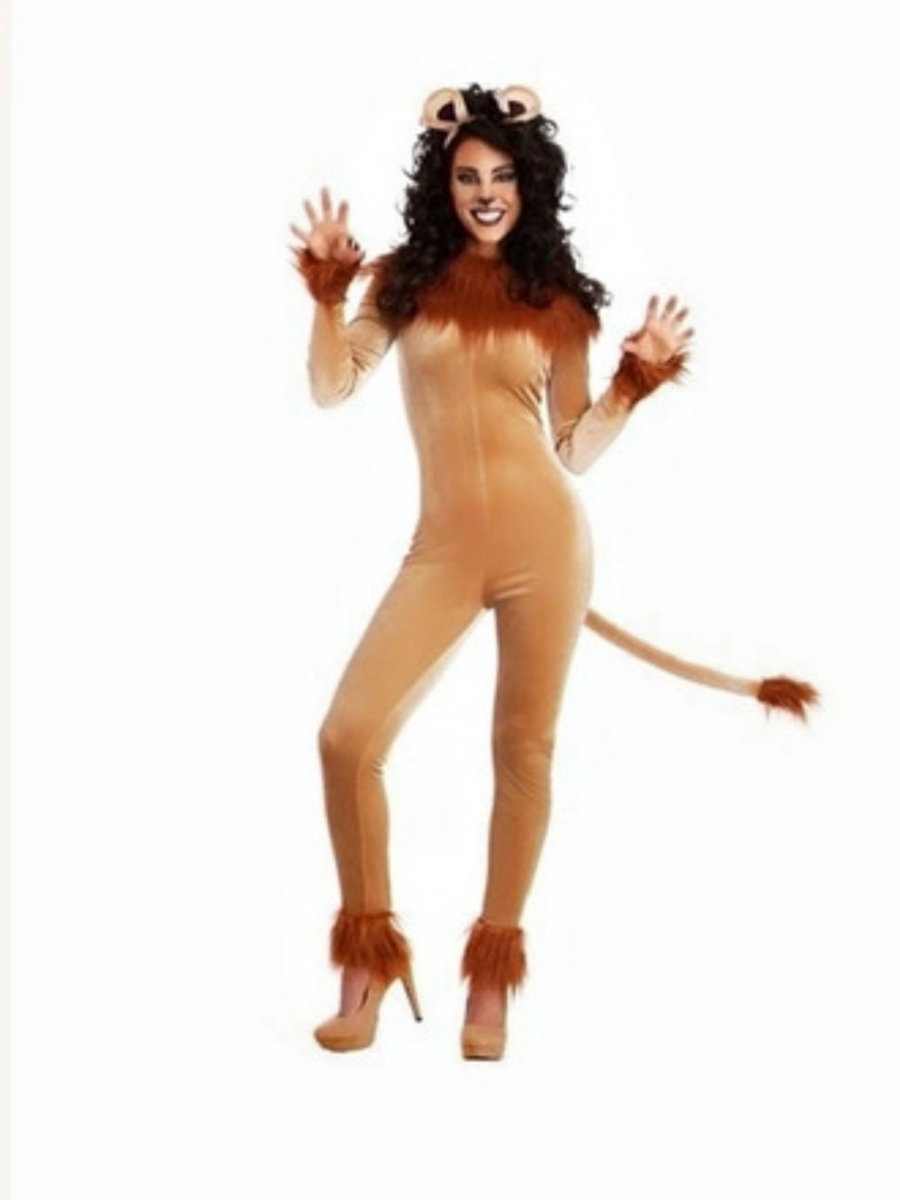 Women's Sexy Lion Costume Jumpsuit new Sz L